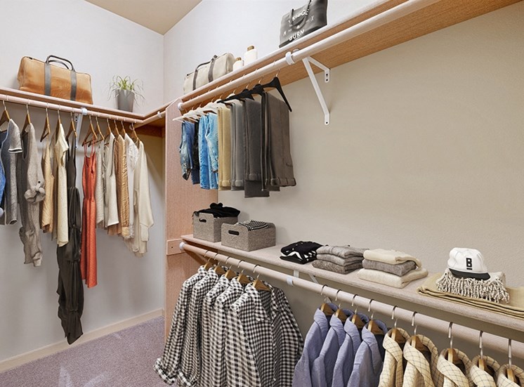 Large closet with lots of room